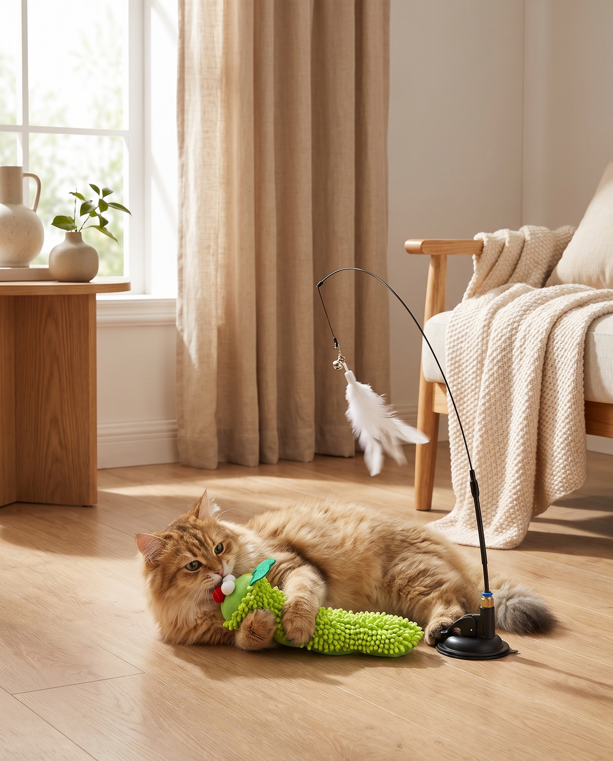 Siberian cat with the Silvervine Play Kit