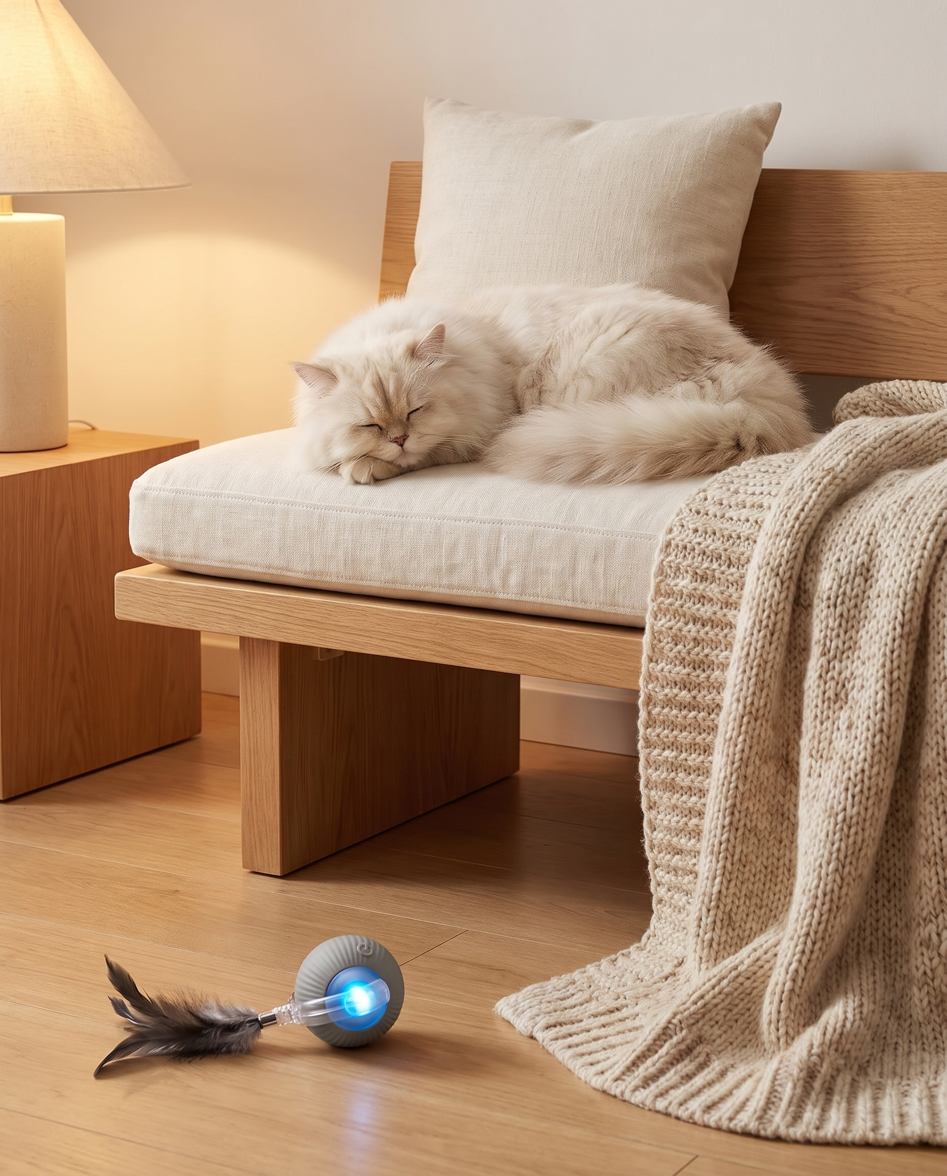 Persian cat sleeping after play